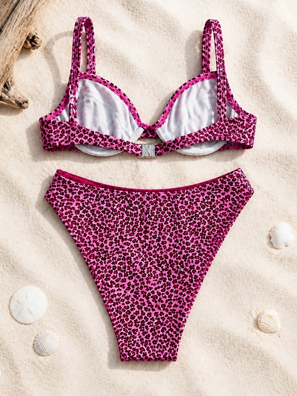 📣 Body Glove 🌞 Pink Leopard 🩷 🐆Underwire Bikini 👙Set Size Medium 🌊 ⛱️ - Picture 4 of 6